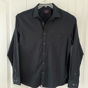 UNTUCKit Men's Long Sleeve Button Shirt Gironde Nylon/Elastane Black XL Stretch